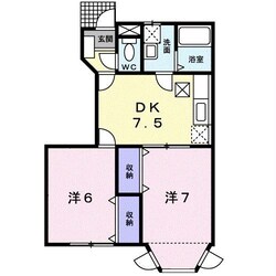 カサ・ブランカC棟の物件間取画像